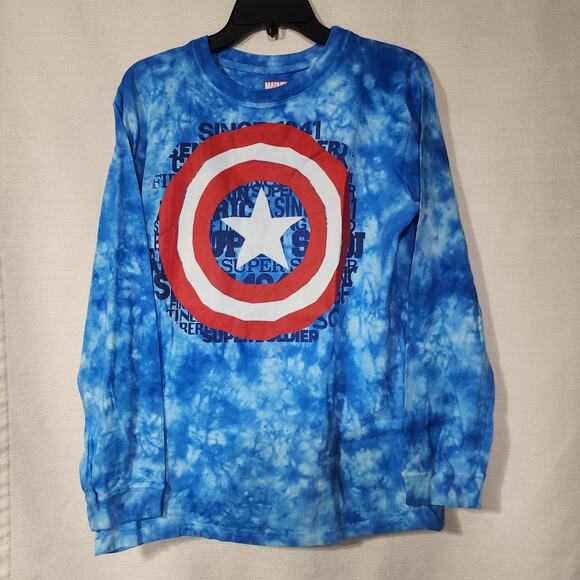 Captain America long sleeve shirt kids size 18/20 - Picture 5 of 6